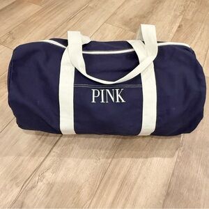 Victoria's Secret PINK Logo Navy Blue Duffel Bag